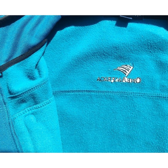 Port Authority Jacket Men XL (Blue Glacier) PIQUE Long Sleeve Fleece F222 - Picture 4 of 7